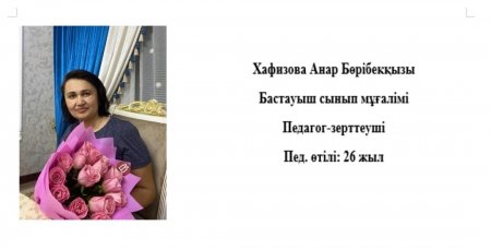 Хафизова Анар Бөрібекқызы