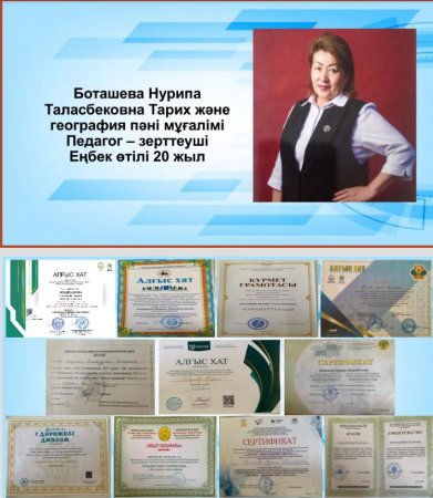 Боташева Нурипа Таласбековна